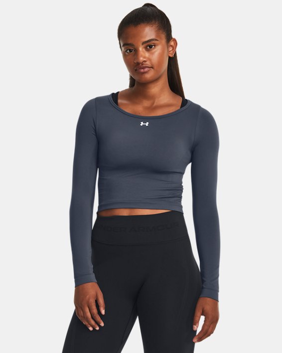 Women's UA Train Seamless Long Sleeve in Gray image number 0